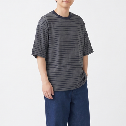 オーバーサイズTシャツ(マイクロボーダー)